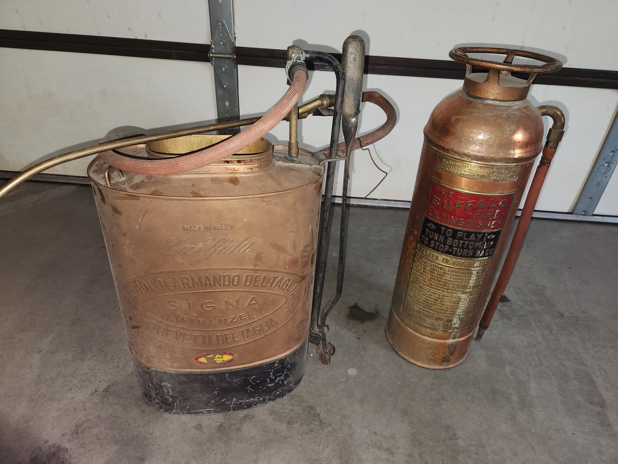 Brass fire extinguisher