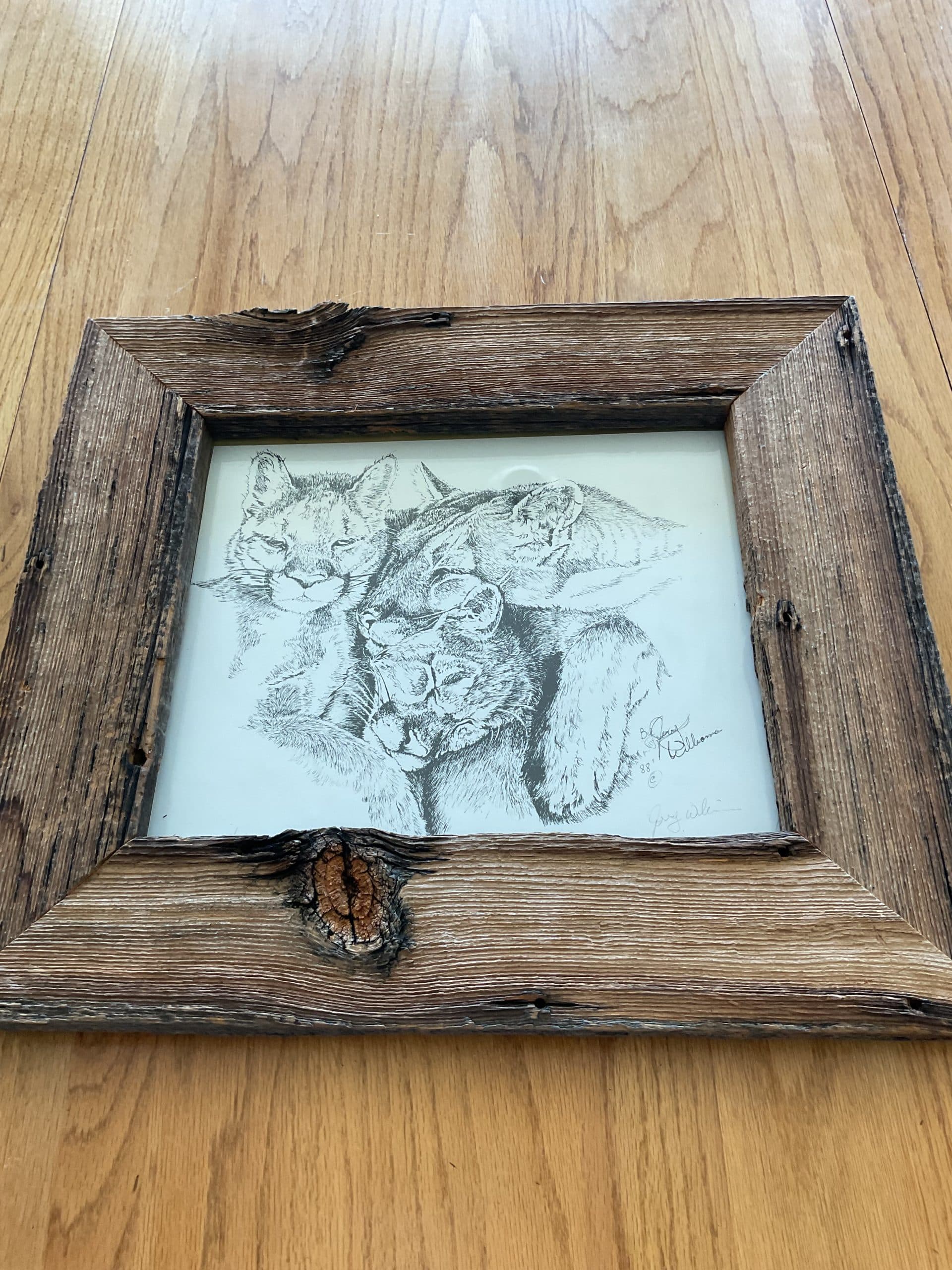 Framed drawing.