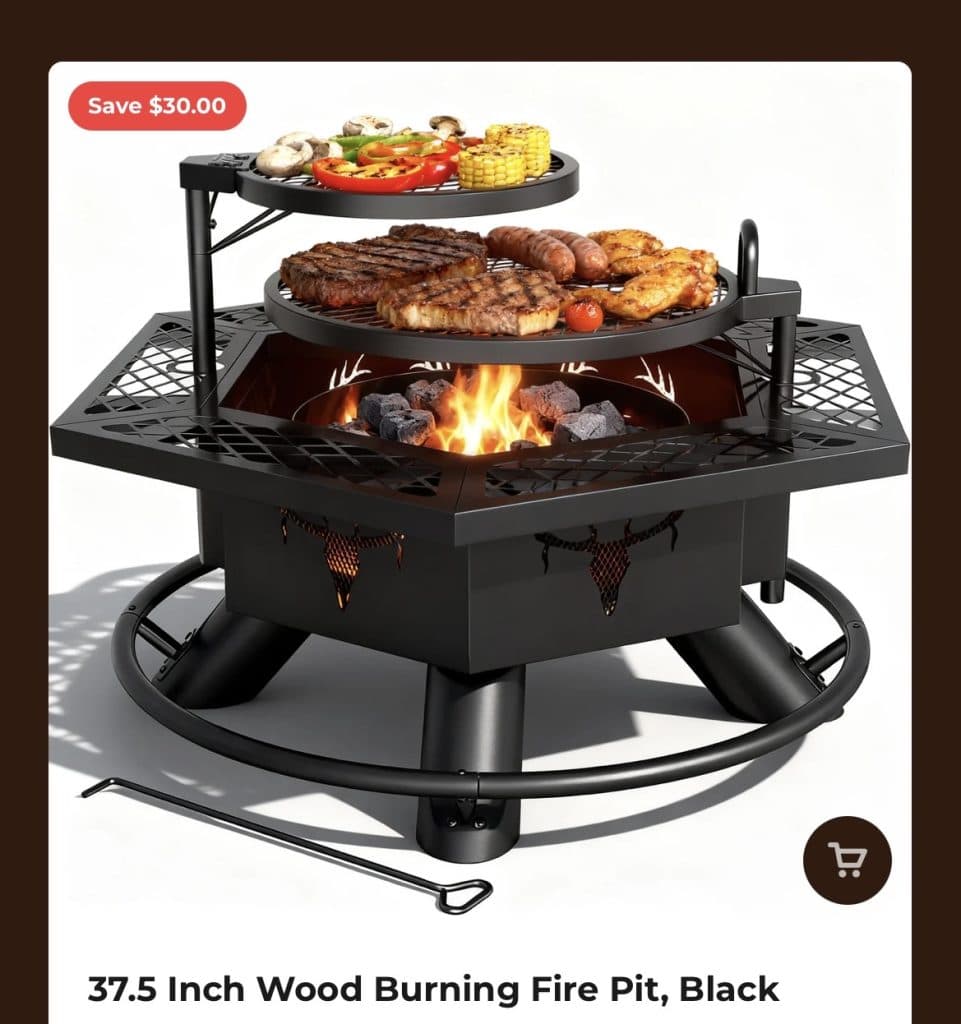Fire pit grill