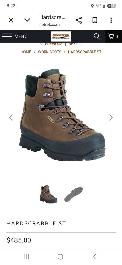 Kenetrek Hardscrabble ST. 10.5