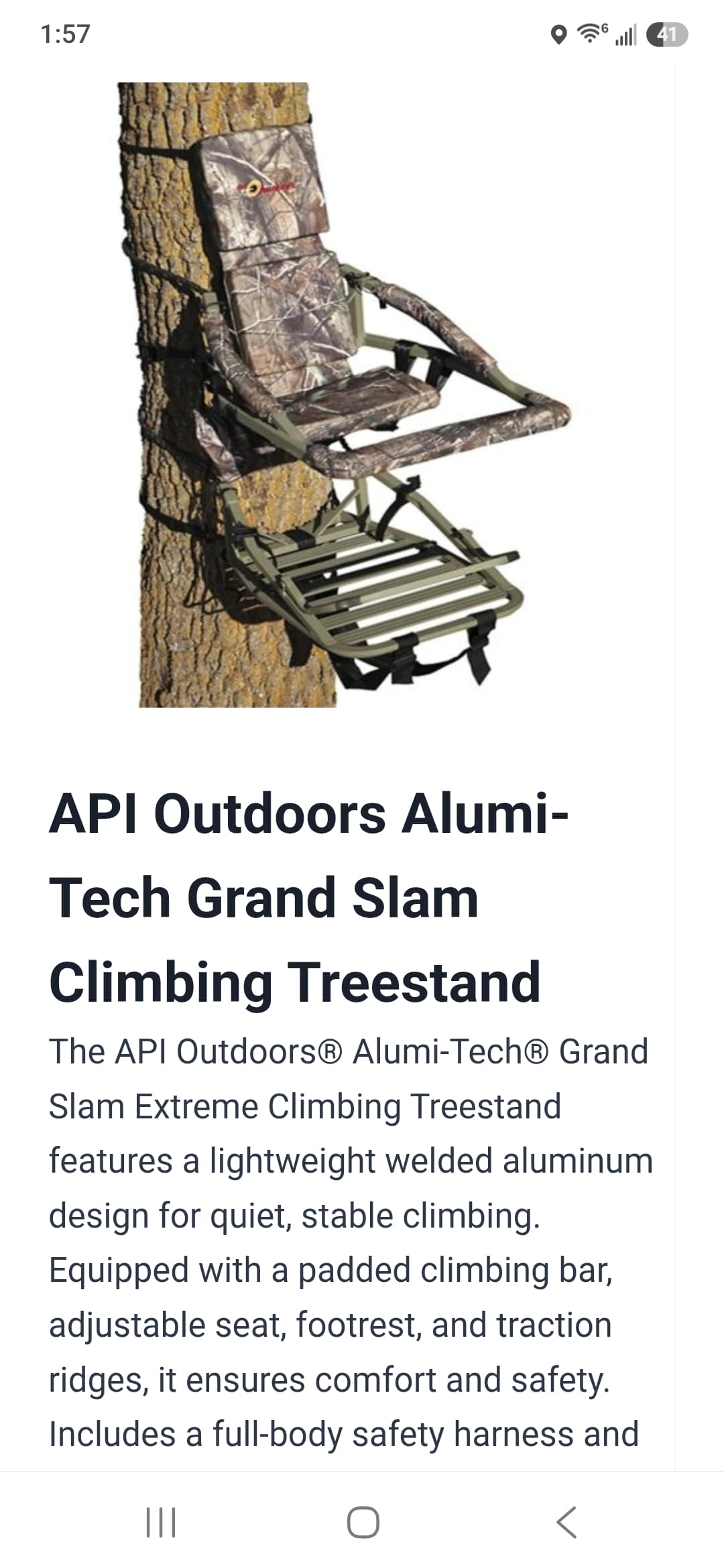 API Tree Stand.