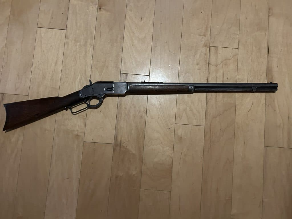 Winchester 1873 rifle in 32 W.C.F. (also called 32-20)
