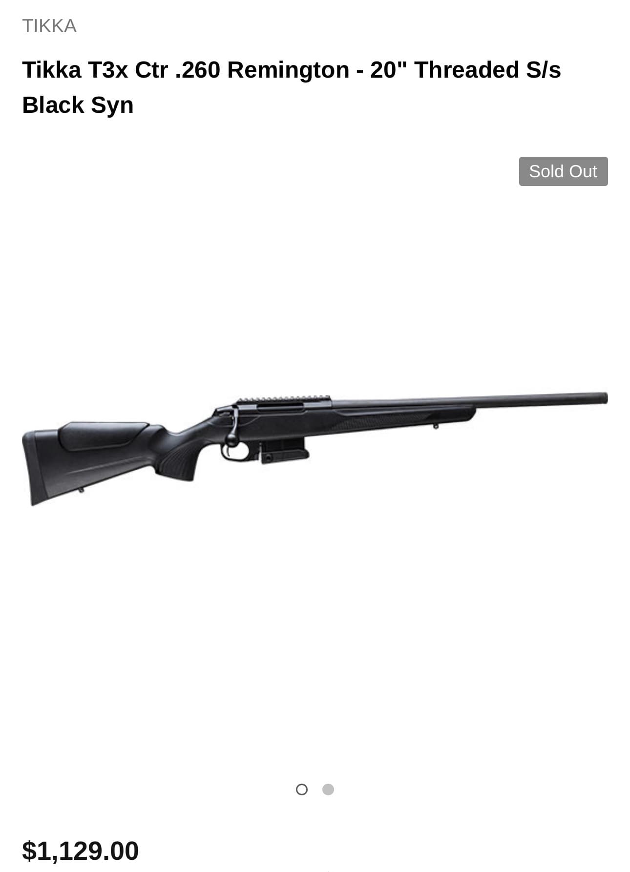 Tikka .260 CTR in mdt fieldstock w/extras