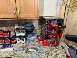 Hornady progressive loader, powder, bullets and brass