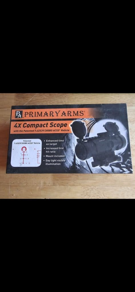Primary arms scope