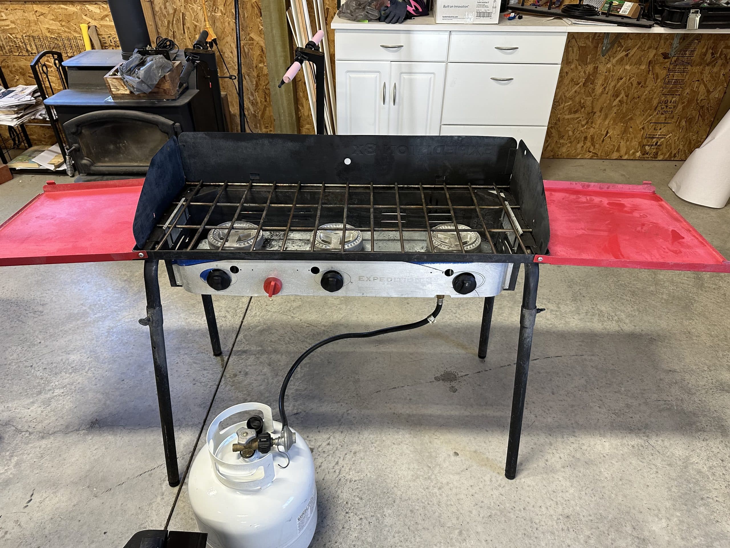 Camp chief big gas grill with griddle and grill box