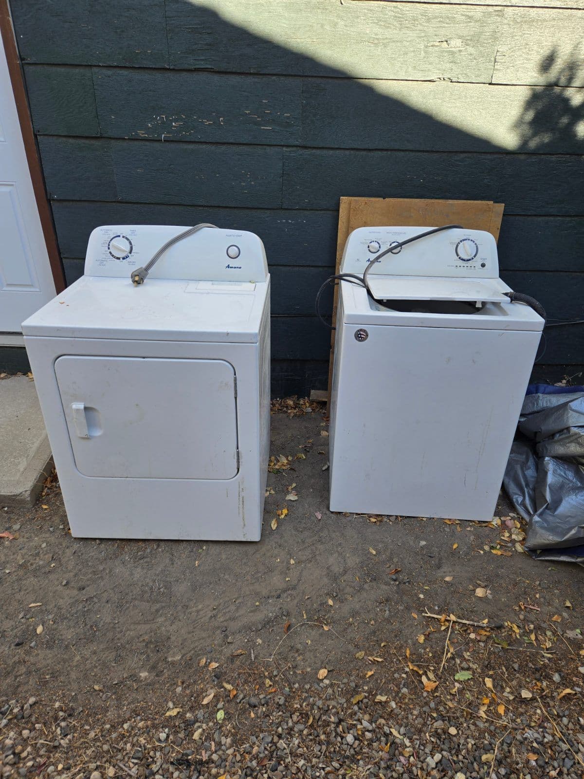 Washer and electric dryer.