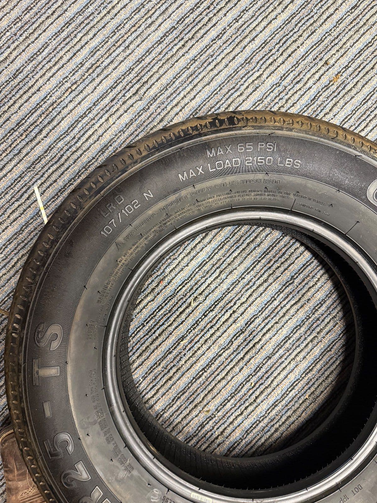 Gladiator ST205 75R 15 trailer tires