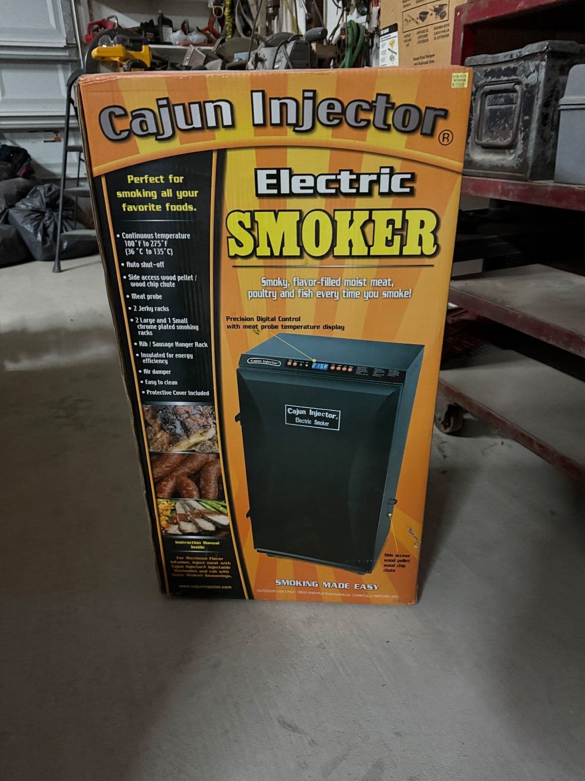 Electric smoker still in box