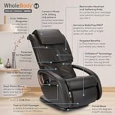 Black leather Human Touch full body massage chair