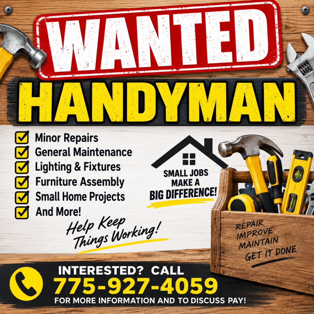 HELP WANTED – HANDYMAN